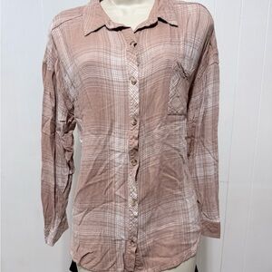 Gentle Fawn Soft Pink Plaid Shirt